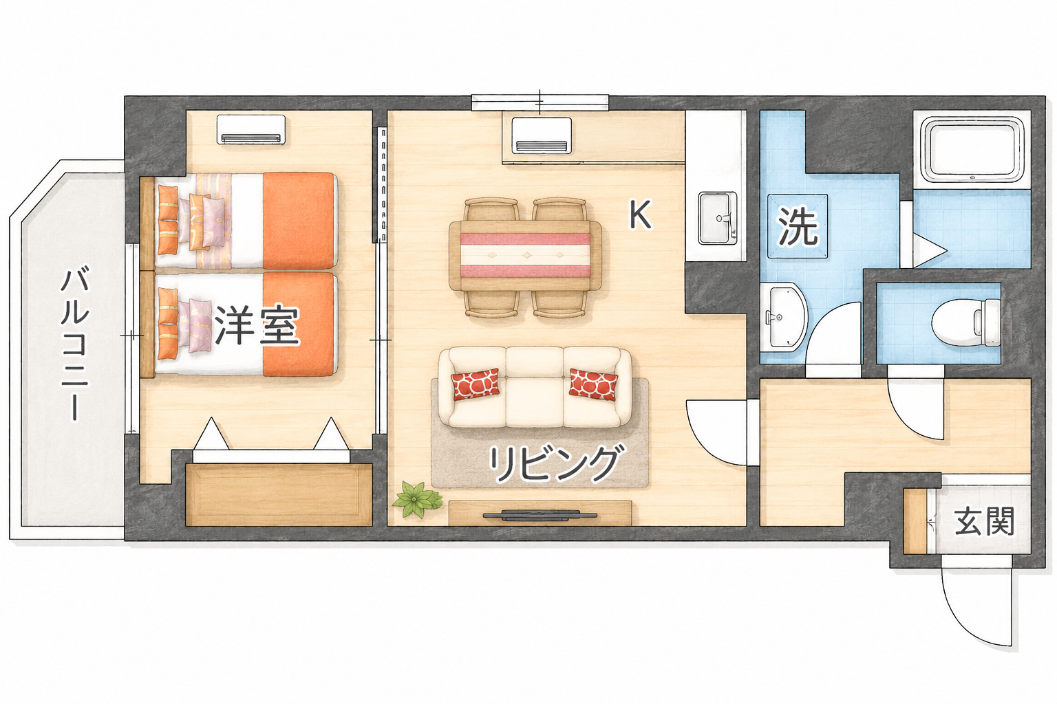 AI生成イラスト間取り図サンプル